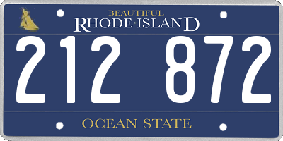 RI license plate 212872