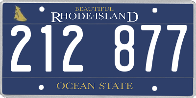 RI license plate 212877