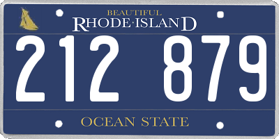 RI license plate 212879