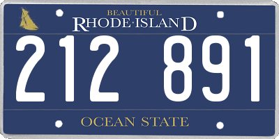 RI license plate 212891