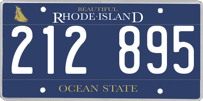 RI license plate 212895