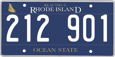 RI license plate 212901