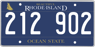RI license plate 212902