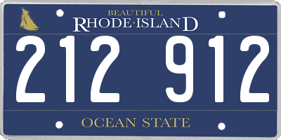 RI license plate 212912