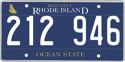 RI license plate 212946