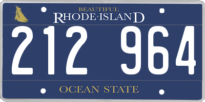 RI license plate 212964