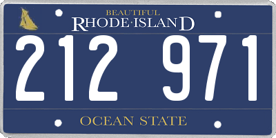 RI license plate 212971
