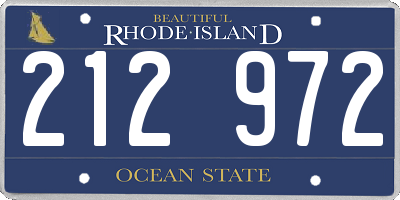 RI license plate 212972