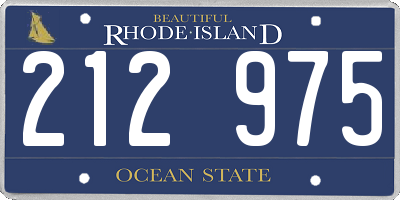RI license plate 212975