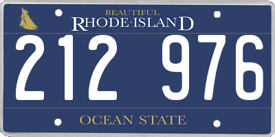 RI license plate 212976