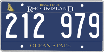 RI license plate 212979