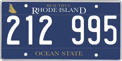 RI license plate 212995