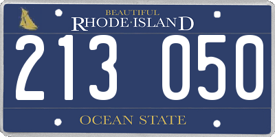 RI license plate 213050