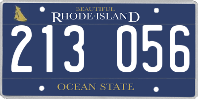 RI license plate 213056
