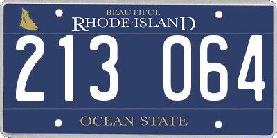 RI license plate 213064
