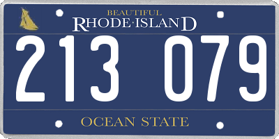 RI license plate 213079
