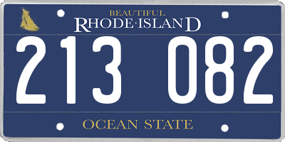 RI license plate 213082
