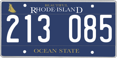 RI license plate 213085