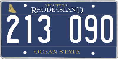 RI license plate 213090