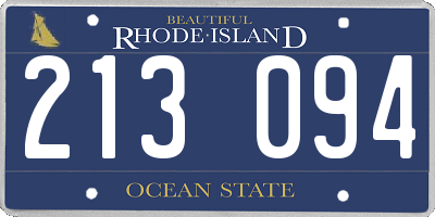 RI license plate 213094