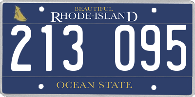 RI license plate 213095