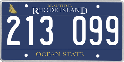 RI license plate 213099