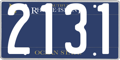RI license plate 2131