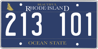 RI license plate 213101