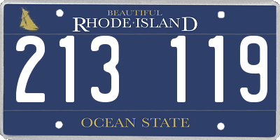RI license plate 213119