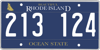 RI license plate 213124