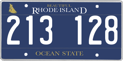RI license plate 213128