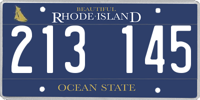 RI license plate 213145