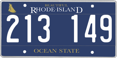 RI license plate 213149