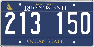 RI license plate 213150