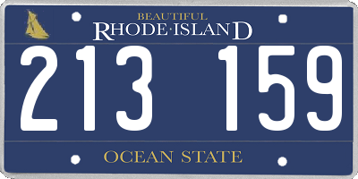 RI license plate 213159
