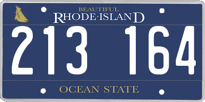 RI license plate 213164