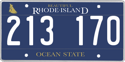 RI license plate 213170