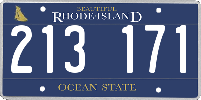 RI license plate 213171