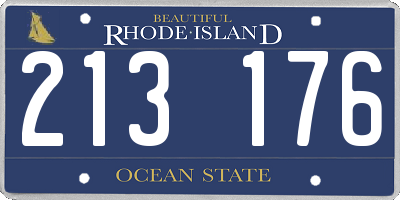 RI license plate 213176