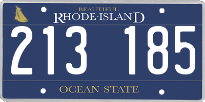 RI license plate 213185