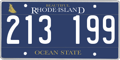 RI license plate 213199