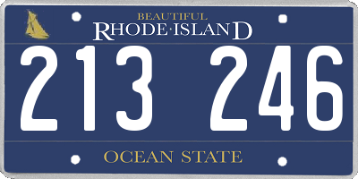 RI license plate 213246