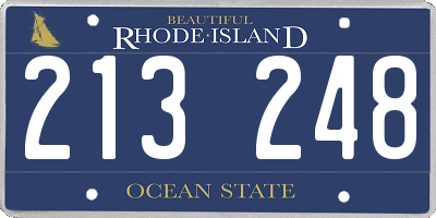 RI license plate 213248