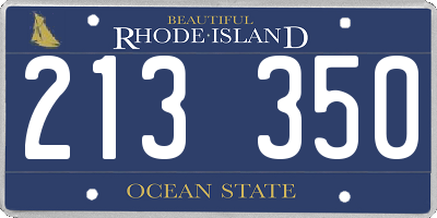 RI license plate 213350