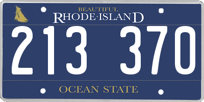 RI license plate 213370
