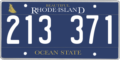 RI license plate 213371