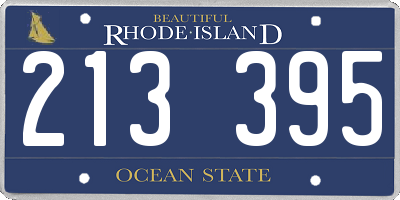 RI license plate 213395