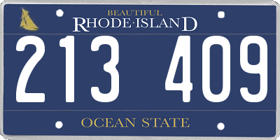 RI license plate 213409