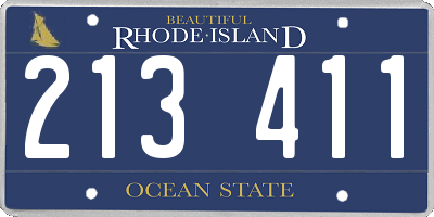 RI license plate 213411