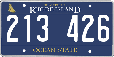 RI license plate 213426